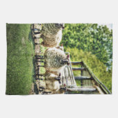 Schafe auf dem Bauernhofküche Teetuch Küchentuch (Horizontal)