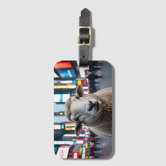 Schafe auf dem Times Square Gepäckanhänger (Vorderseite Vertikal)