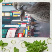 Schafe auf dem Times Square Geschirrtuch (Gefaltet)