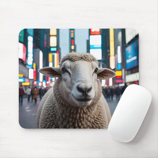 Schafe auf dem Times Square Mousepad (Mit Mouse)
