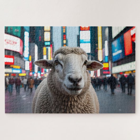 Schafe auf dem Times Square Puzzle (Horizontal)