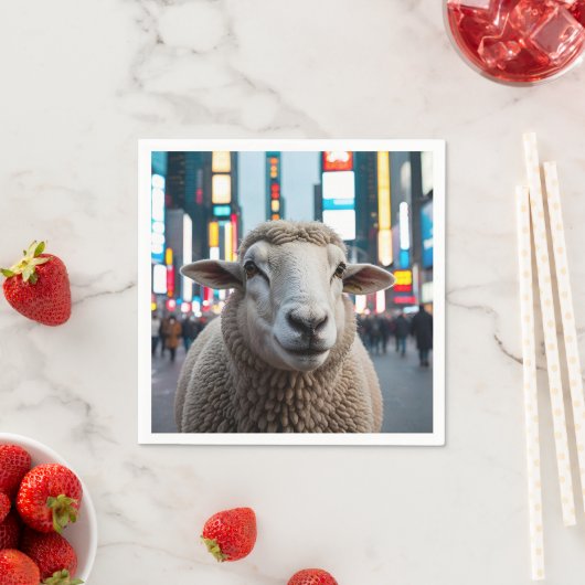 Schafe auf dem Times Square Serviette (Beispiel)