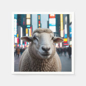 Schafe auf dem Times Square Serviette (Vorderseite)