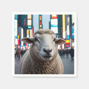 Schafe auf dem Times Square Serviette