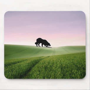 Schafe auf der Horizont… Border-Collie Mousepad