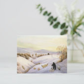 Schafe auf der Kante Postkarte (Stehend Vorderseite)