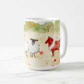 Schafe auf der Wiese Kaffeetasse (VorderseiteRechts)