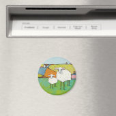 Schafe auf der Wiese Magnet (In Situ (Geschirrspüler))