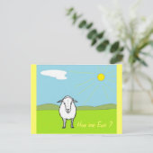 Schafe auf einem Feld Postkarte (Stehend Vorderseite)