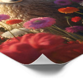 Schafe auf einem Gebiet von Blume 🌺 Poster (Ecke)