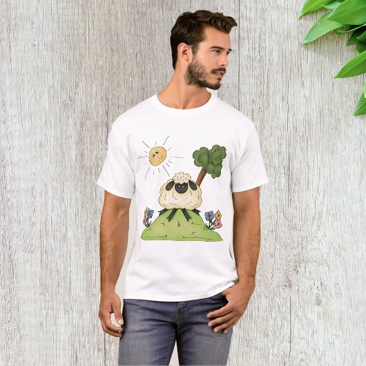 Schafe auf einem Hügel Mens T - Shirt