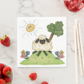 Schafe auf einem Hügelpapier Napkins Serviette (Beispiel)