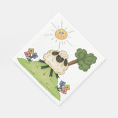 Schafe auf einem Hügelpapier Napkins Serviette (Ecke)