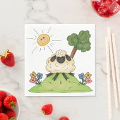Schafe auf einem Hügelpapier Napkins Serviette