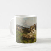 Schafe auf einer Wiese (von August Friedrich Schen Kaffeetasse (Vorderseite Links)