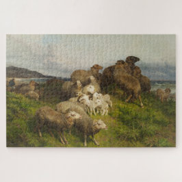 Schafe auf einer Wiese (von August Friedrich Schen Puzzle