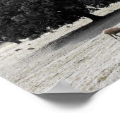 Schafe auf frostigem Feld Poster (Ecke)