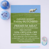 Schafe auf Gras, Bauer & Metzger Werbung Flyer (Einzeln)