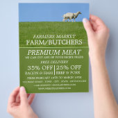 Schafe auf Gras, Bauer & Metzger Werbung Flyer (Hand)