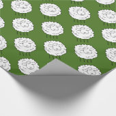 Schafe auf grünem Feld Geschenkpapier (Ecke)