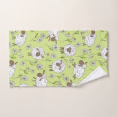 Schafe auf Honigtaube grün zählen Badhandtuch Set (Handtuch)