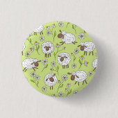 Schafe auf Honigtaube grün zählen Button (Vorderseite)