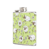 Schafe auf Honigtaube grün zählen Flachmann (Links)