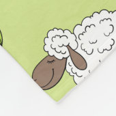 Schafe auf Honigtaube grün zählen Fleecedecke (Ecke)