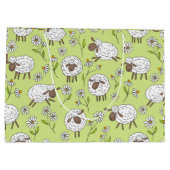 Schafe auf Honigtaube grün zählen Große Geschenktüte (Rückseite)