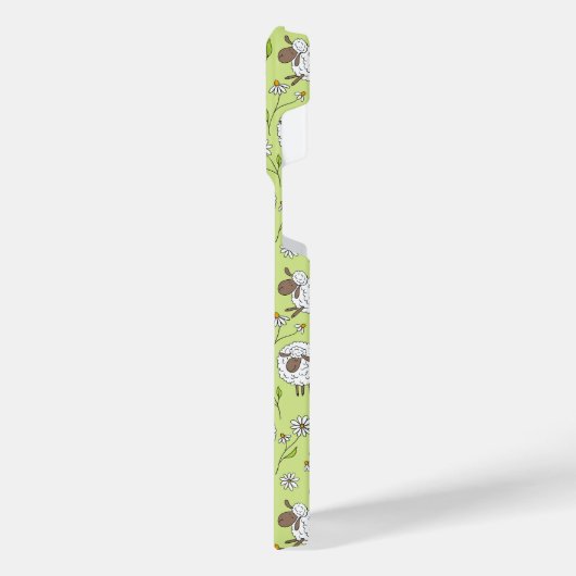 Schafe auf Honigtaube grün zählen iPhone Hülle (Linke Seite)