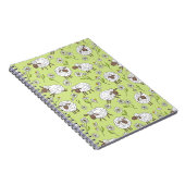 Schafe auf Honigtaube grün zählen Notizblock (Rechte Seite)