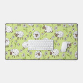 Schafe auf Honigtaube grün zählen Schreibtischunterlage (Tastatur & Maus)