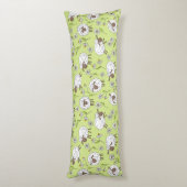 Schafe auf Honigtaube grün zählen Seitenschläferkissen (Rückseite (Vertikal))