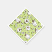 Schafe auf Honigtaube grün zählen Serviette (Ecke)