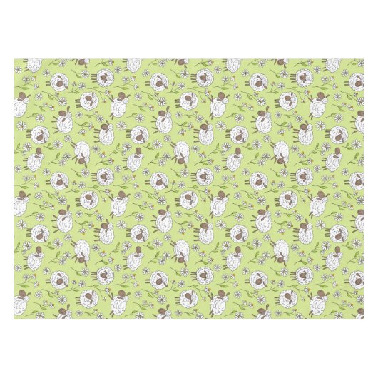 Schafe auf Honigtaube grün zählen Tischdecke (Vorderseite (Horizontal))