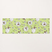 Schafe auf Honigtaube grün zählen Yogamatte (Rückseite (Horizontal))