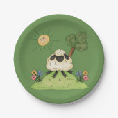 Schafe auf Hügelpapier-Tellern Pappteller (Vorderseite)