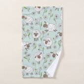 Schafe auf Meerglas blau zählen Badhandtuch Set (Handtuch)