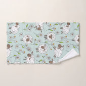 Schafe auf Meerglas blau zählen Badhandtuch Set (Handtuch)