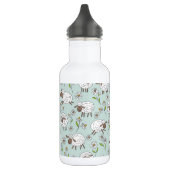 Schafe auf Meerglas blau zählen Edelstahlflasche (Links)