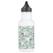 Schafe auf Meerglas blau zählen Edelstahlflasche (Rechts)