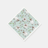 Schafe auf Meerglas blau zählen Serviette (Ecke)