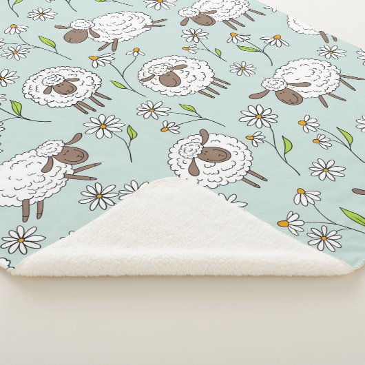 Schafe auf Meerglas blau zählen Sherpadecke (3/4)