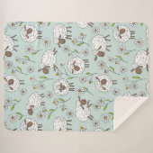 Schafe auf Meerglas blau zählen Sherpadecke (Vorderseite (Horizontal))