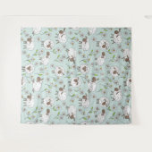 Schafe auf Meerglas blau zählen Wandteppich (Vorderseite (Horizontal))