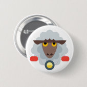 Schafe auf Motorrädern Button (Vorne & Hinten)