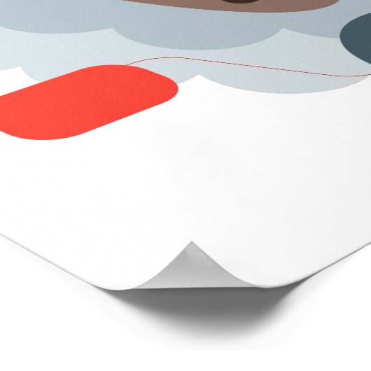 Schafe auf Motorrädern Poster (Ecke)