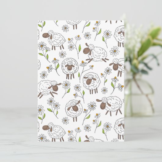 Schafe auf Weiß zählen (Stehend Vorderseite)