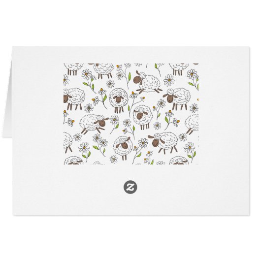 Schafe auf Weiß zählen (Rückseite Horizontal)