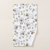 Schafe auf Weiß zählen Badhandtuch Set (Handtuch)